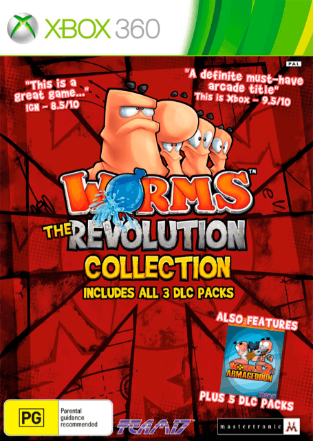 Worms Revolution Collection box art for Xbox 360